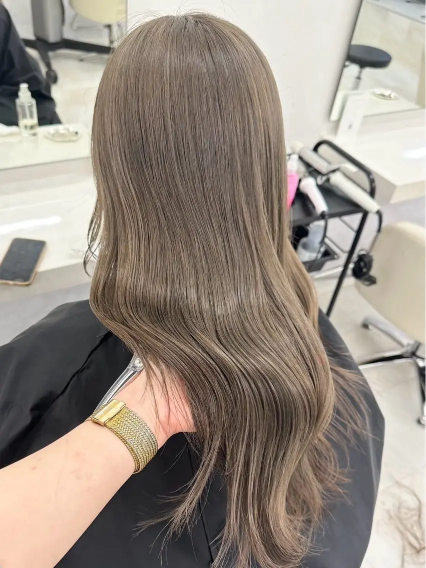 ロング カラー ヘアカラー トリートメント はな ブリーチ ハイトーン/ 渋谷のヘアスタイル