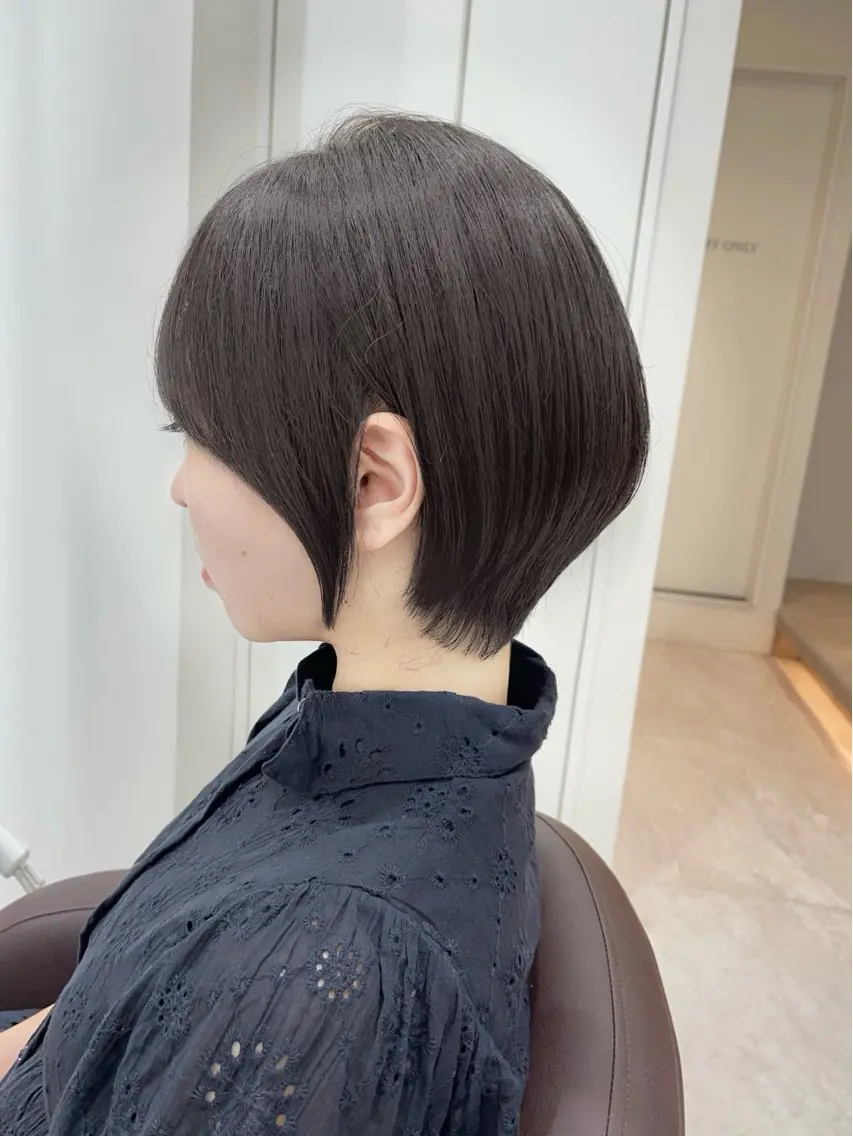 ショート カラー ベージュカラー ショートヘア カット ヘアカラー トリートメント ショート特化/銀座 佐々木陸のヘアスタイル