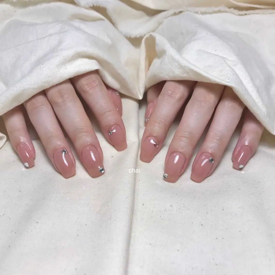 ネイル ストーンネイル ハンドネイル chai nail _ai📍鶴橋/桃谷のネイルデザイン