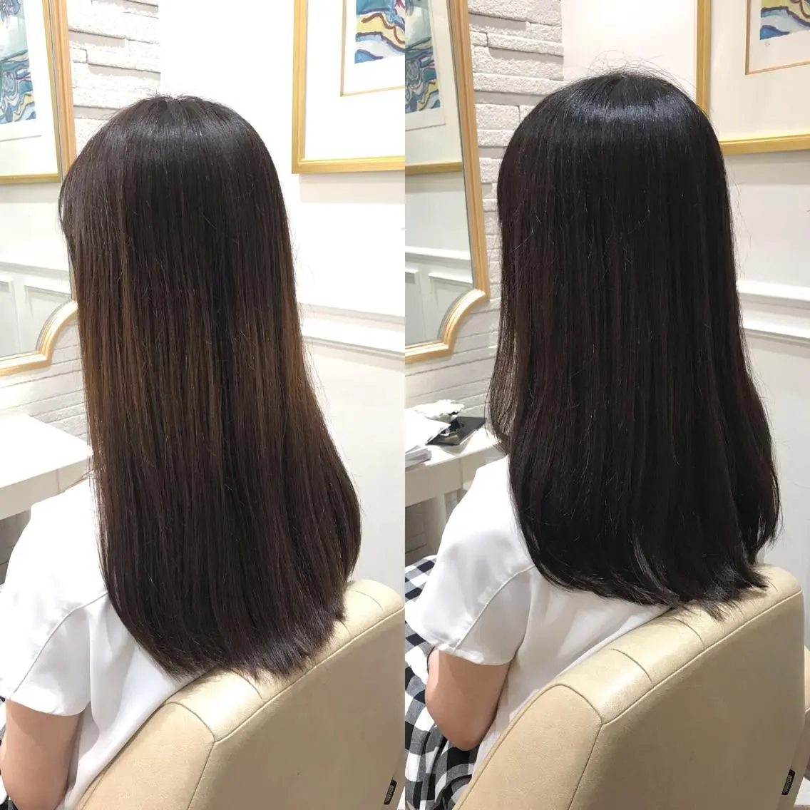 セミロング カット 縮毛矯正 トリートメント 韓国ヘア×髪質改善 ⭐️谷遼平⭐️のヘアスタイル