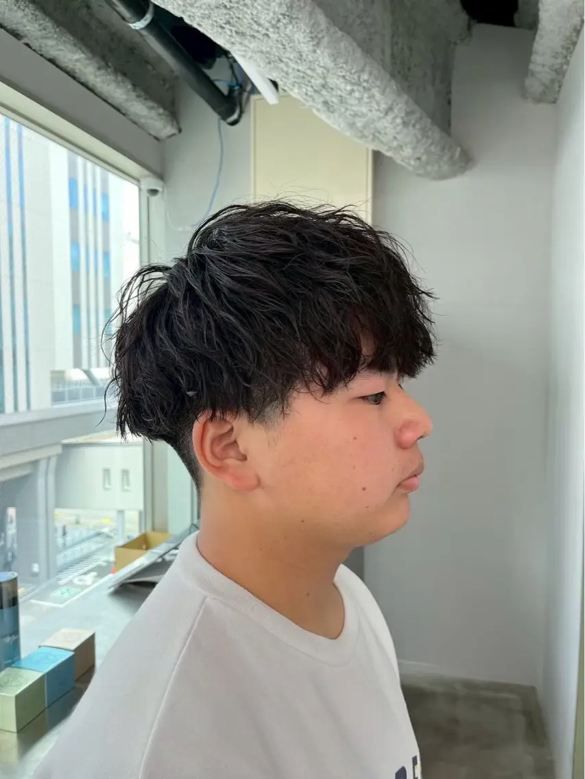 ショート パーマ メンズ メンズパーマ ツイストスパイラルパーマ スパイラルパーマ カット パーマ メンズ特化/韓国風 ニュアンス/ときなのヘアスタイル