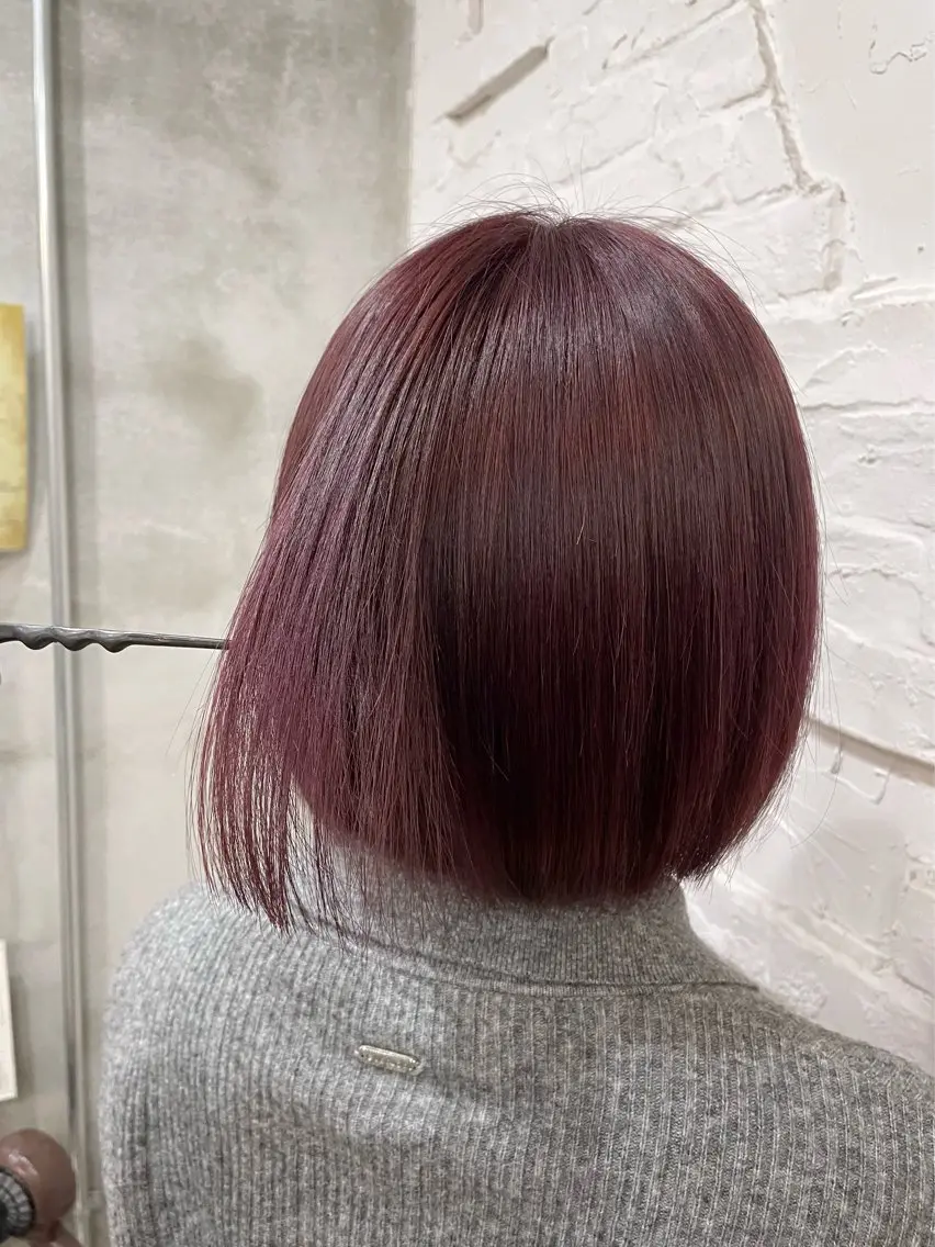 ショート カラー レッドカラー ヘアカラー 吉祥寺/ヘアセット/ ピンク🫧亜海のヘアスタイル