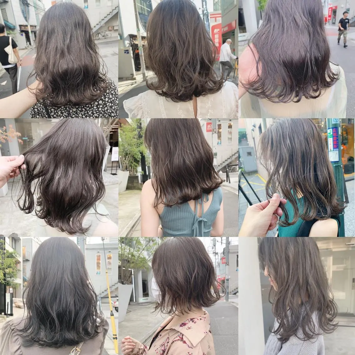 ロング カラー マツエク・マツパ ハイトーンボブ 前田 表参道　グレージュのヘアスタイル