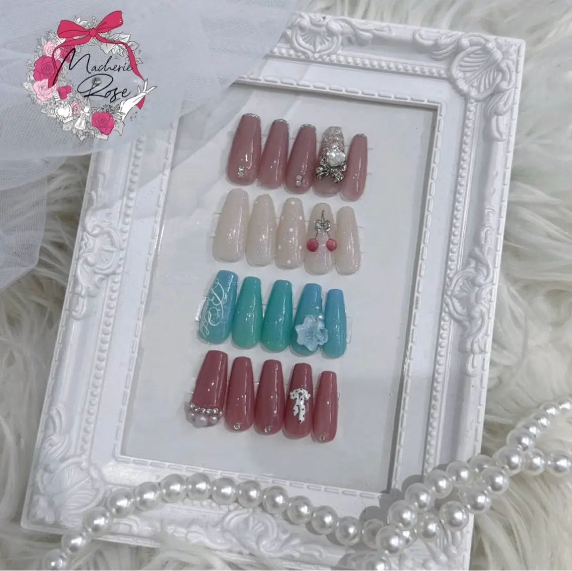ネイル ハンドネイル Macherie Rose Jrのネイルデザイン