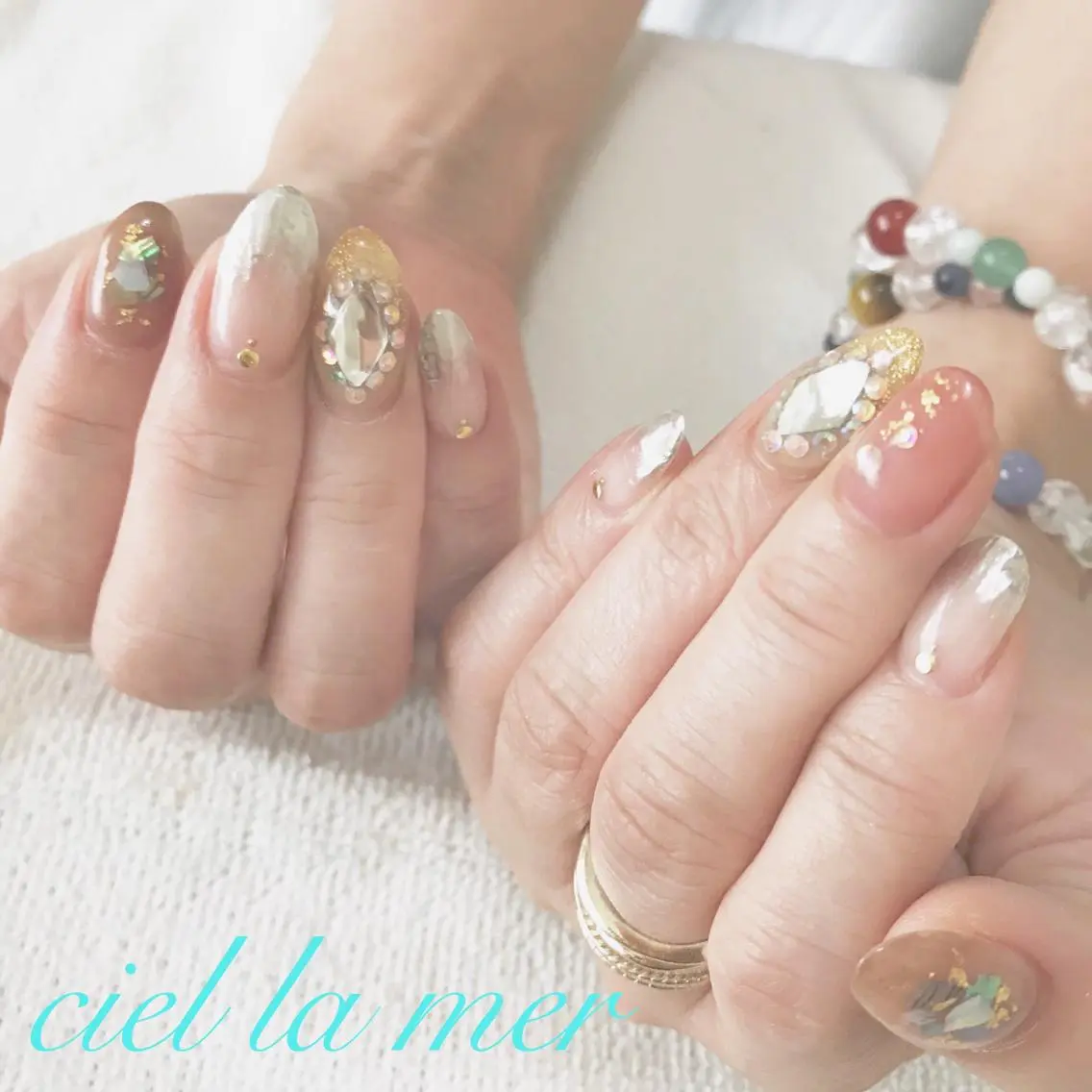 ネイル ハンドネイル フットネイル ciel la merのネイルデザイン