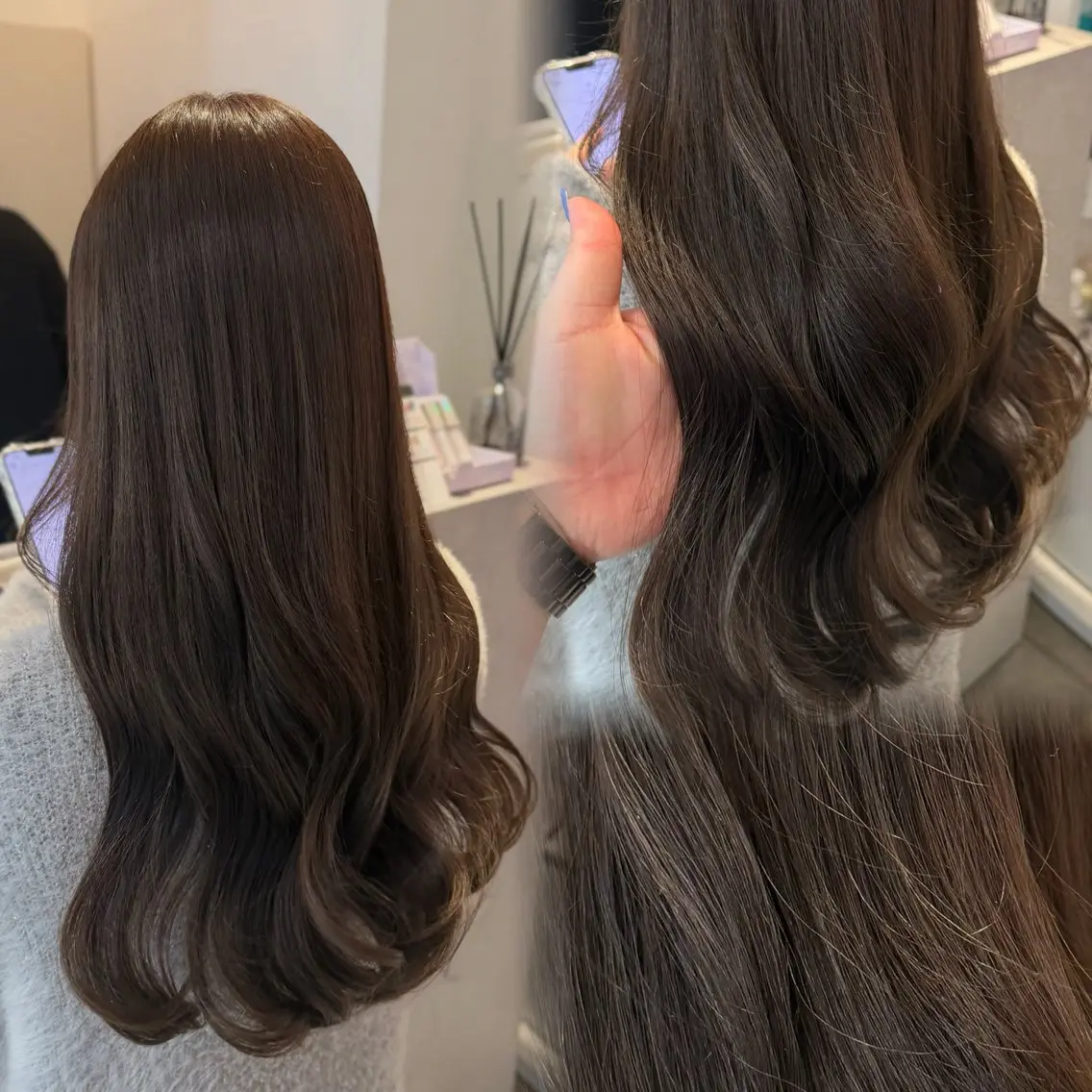 ロング カット ヘアカラー トリートメント 髪質改善/韓国風 🦕ＡＫＡＲＩ🩵のヘアスタイル