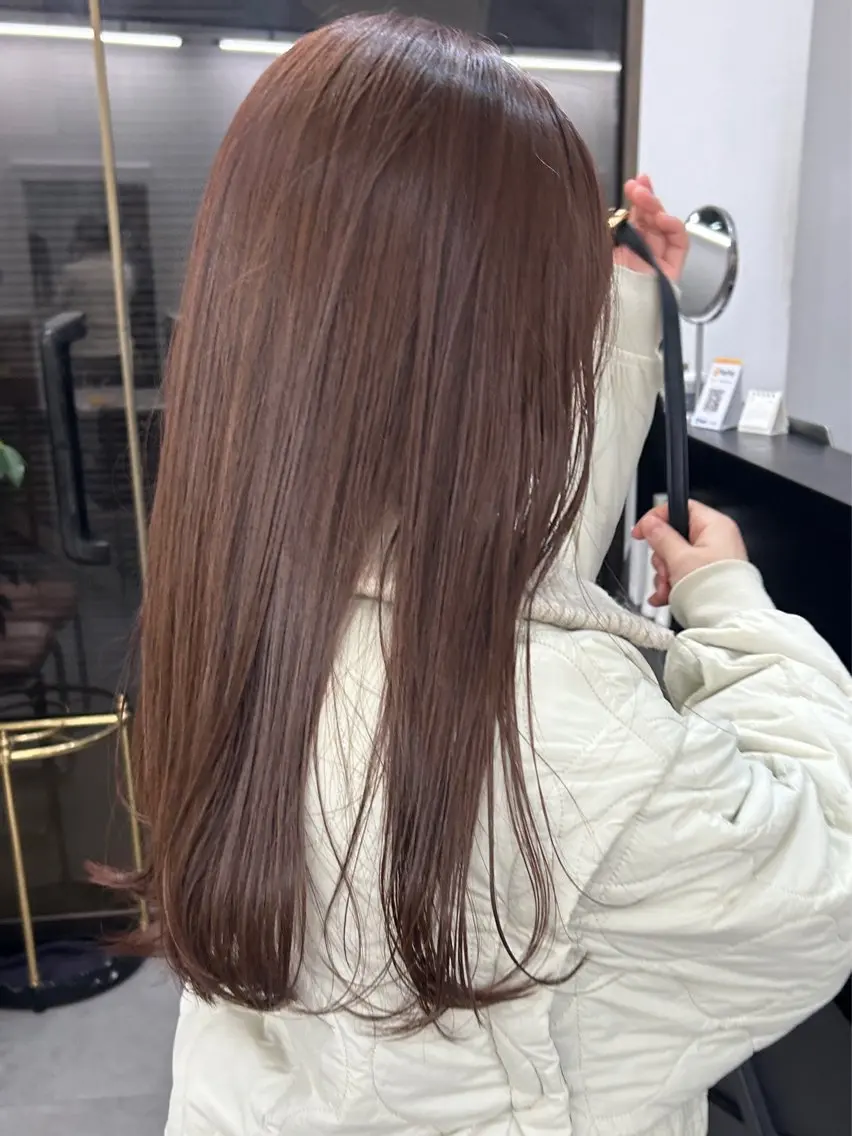 ロング カラー カット ヘアカラー トリートメント レイヤーボブ/ 艶カラー/サナ🌼のヘアスタイル