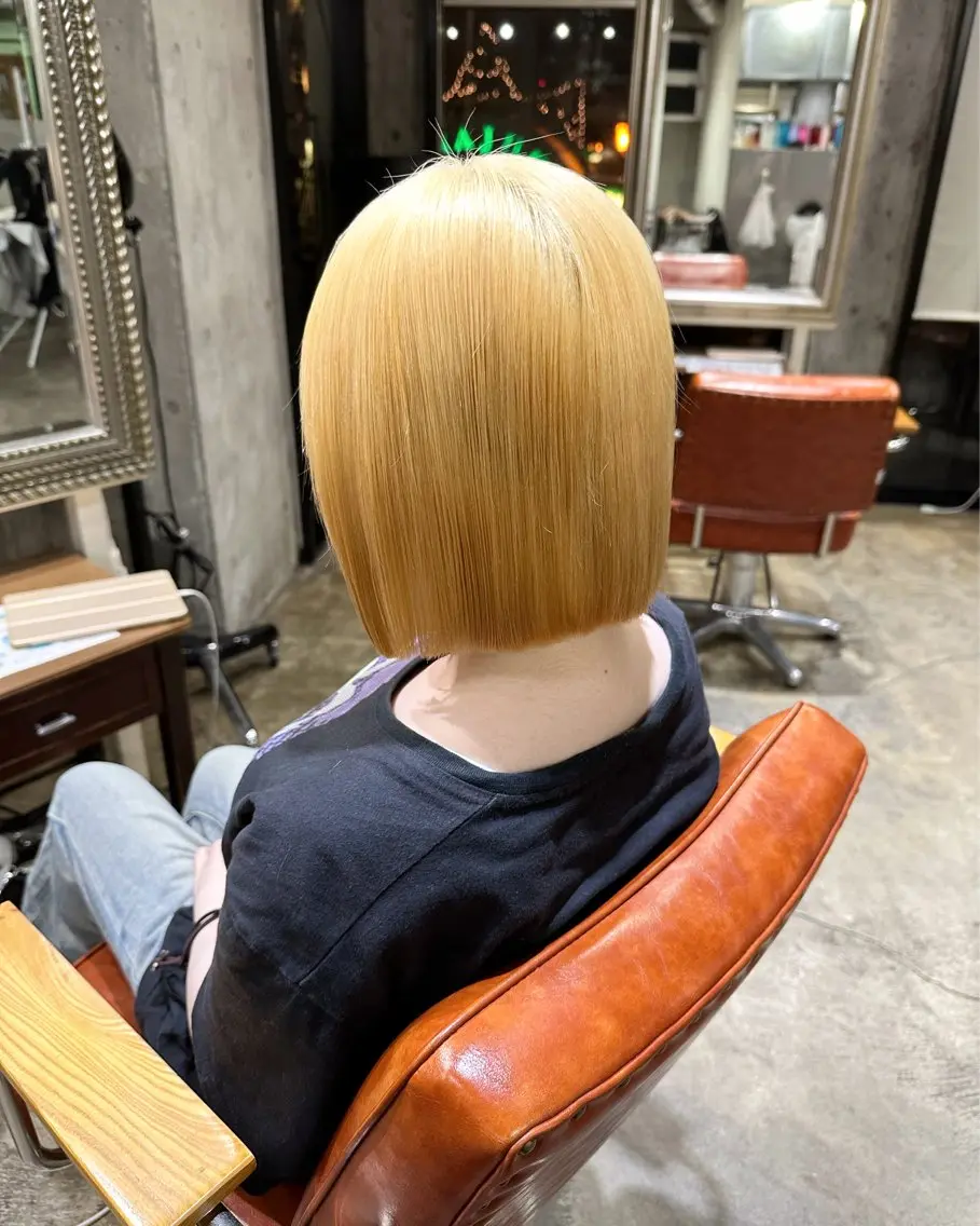 ミディアム 🔥コテ巻き風 ボブパーマ🔥のヘアスタイル