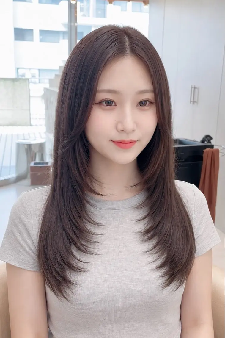 セミロング カット ヘアカラー トリートメント 久米 春輝のヘアスタイル