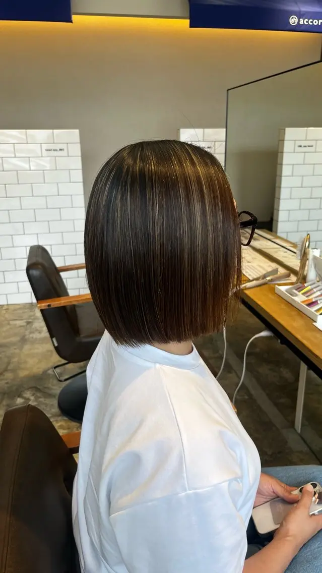 ショート 縮毛矯正 坂下 かのんのヘアスタイル