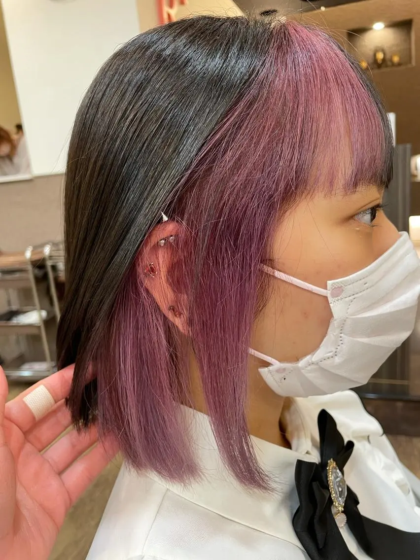 インナーカラー(ブリーチ込み)の写真