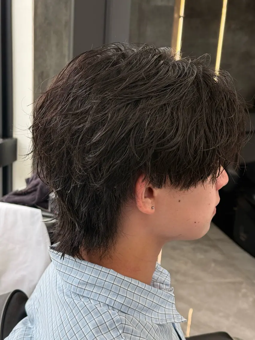ミディアム パーマ メンズ ミディアムパーマ メンズパーマ カット 🇺🇸メンズ特化/ 四辻 凱斗🇺🇸のヘアスタイル