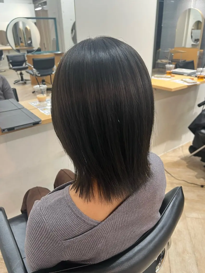 ショート カラー カット ヘアカラー トリートメント ベージュ/髪質改善 新潟/万代/井上佑のヘアスタイル