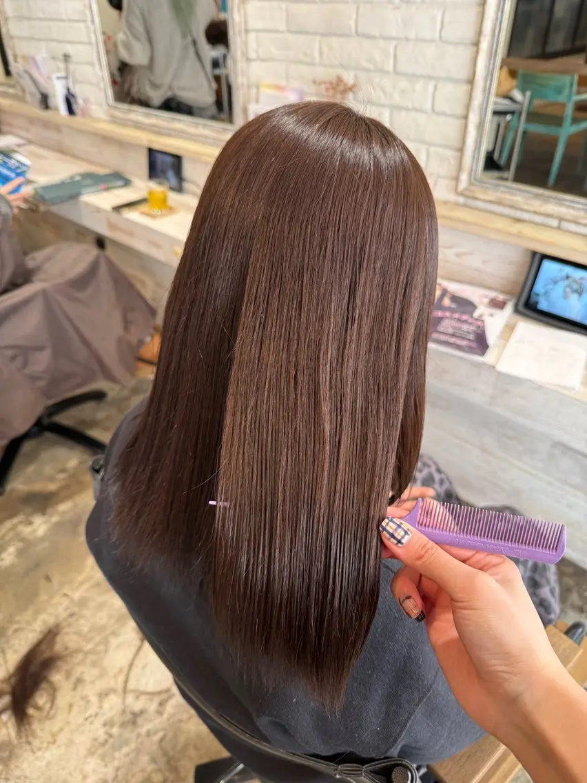 ミディアム カラー ヘアカラー 透明感カラー/パーマ 🌀アオノのヘアスタイル