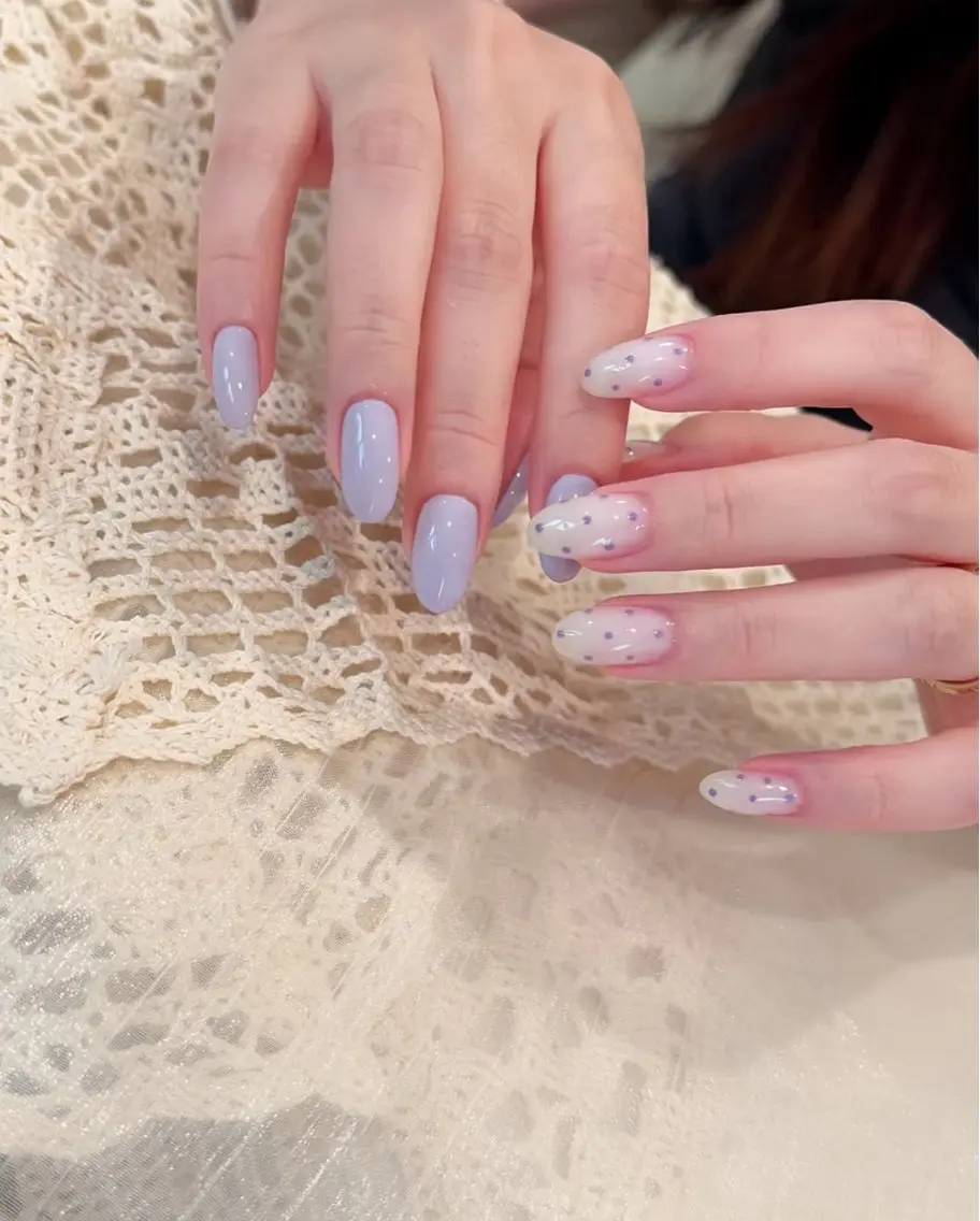 ネイル チークネイル ドット フレンチネイル グラデーション 韓国ネイル Minette nailrinrinのネイルデザイン