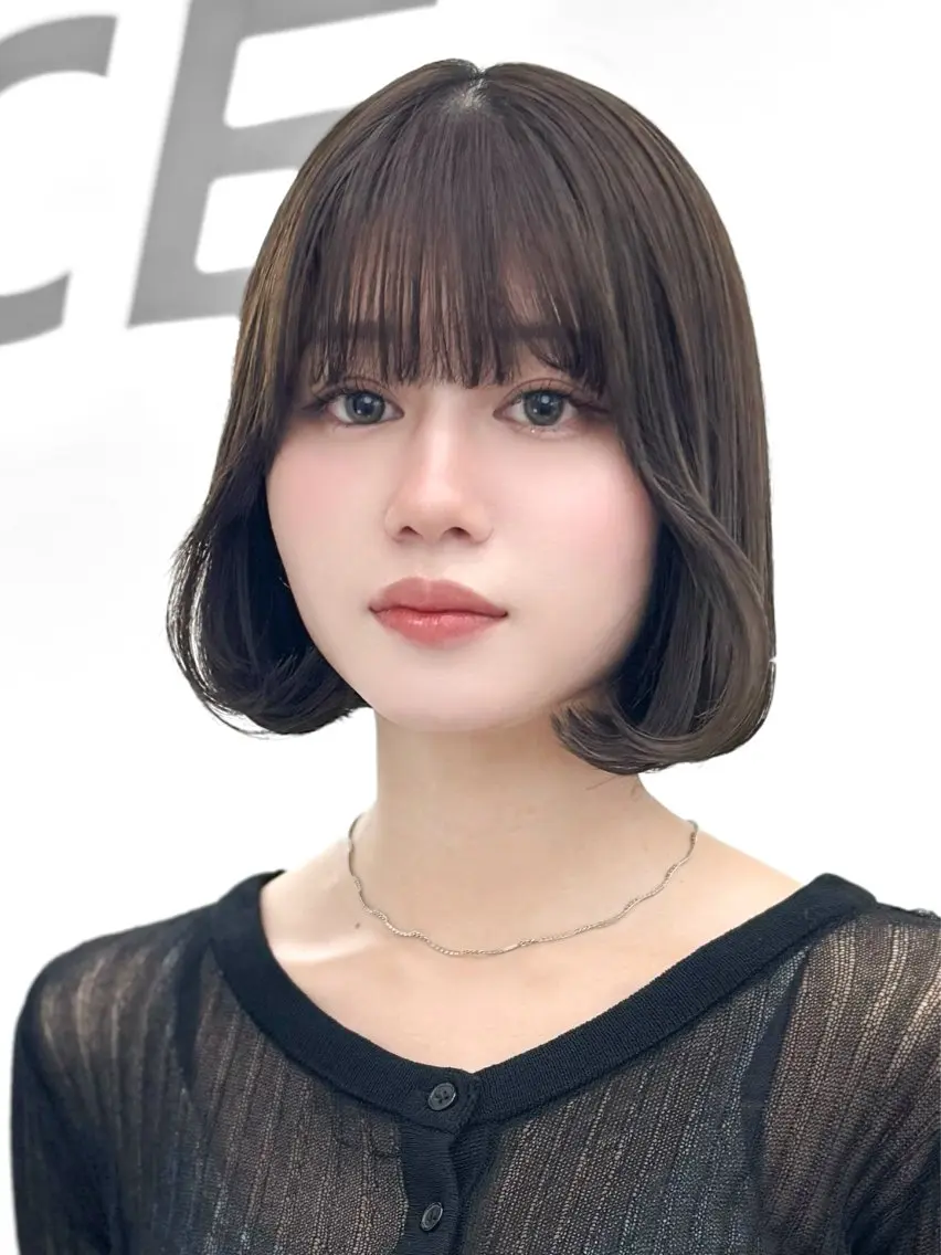 ショート カラー ヘアアレンジ カット トリートメント ヘアセット 縮毛矯正🤍 盛れるボブ/ひかりのヘアスタイル