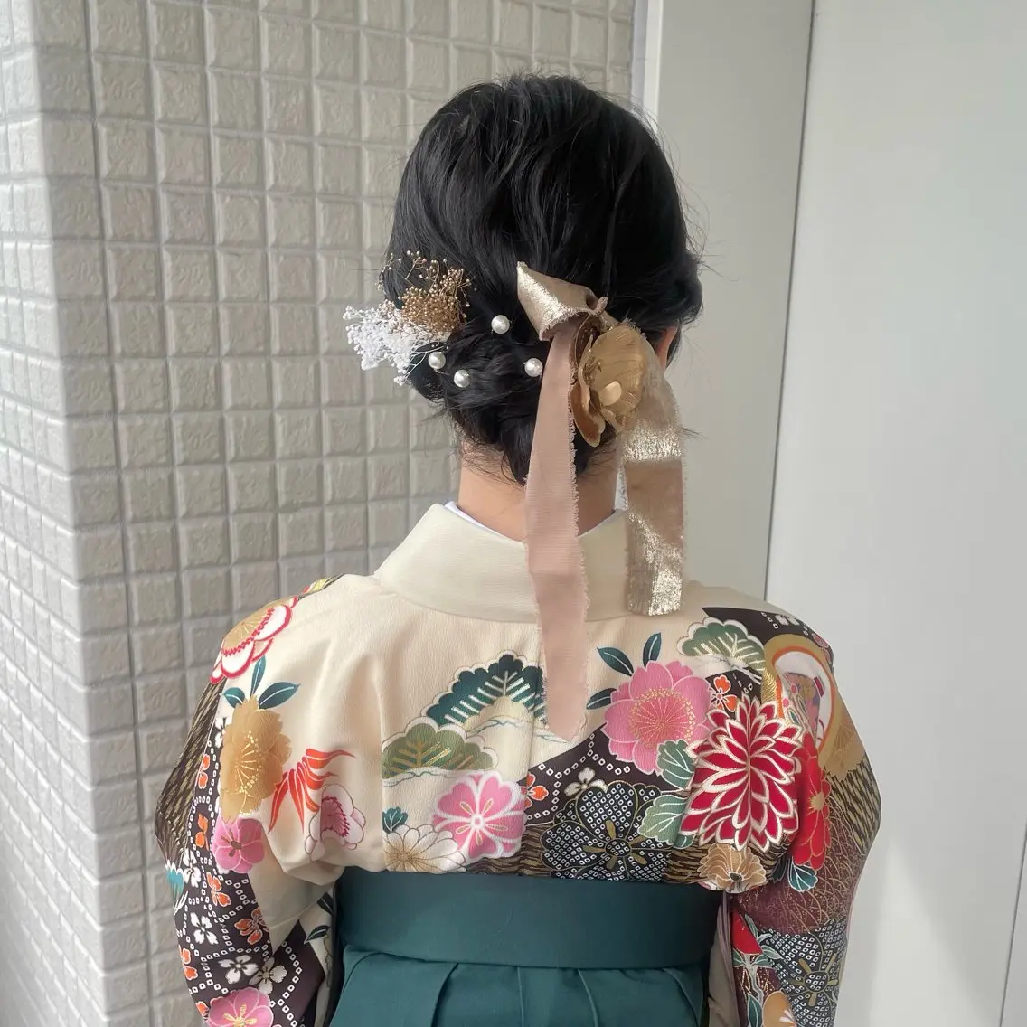 ヘアアレンジ 銀座：似合わせカラー オリーブ🫒アレンジのヘアスタイル