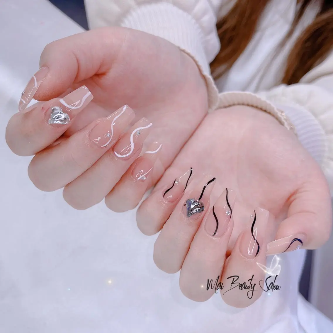ネイル フットネイル ジェルネイル マグネットネイル パラジェル ワンホンネイル MaiBeauty Niのネイルデザイン