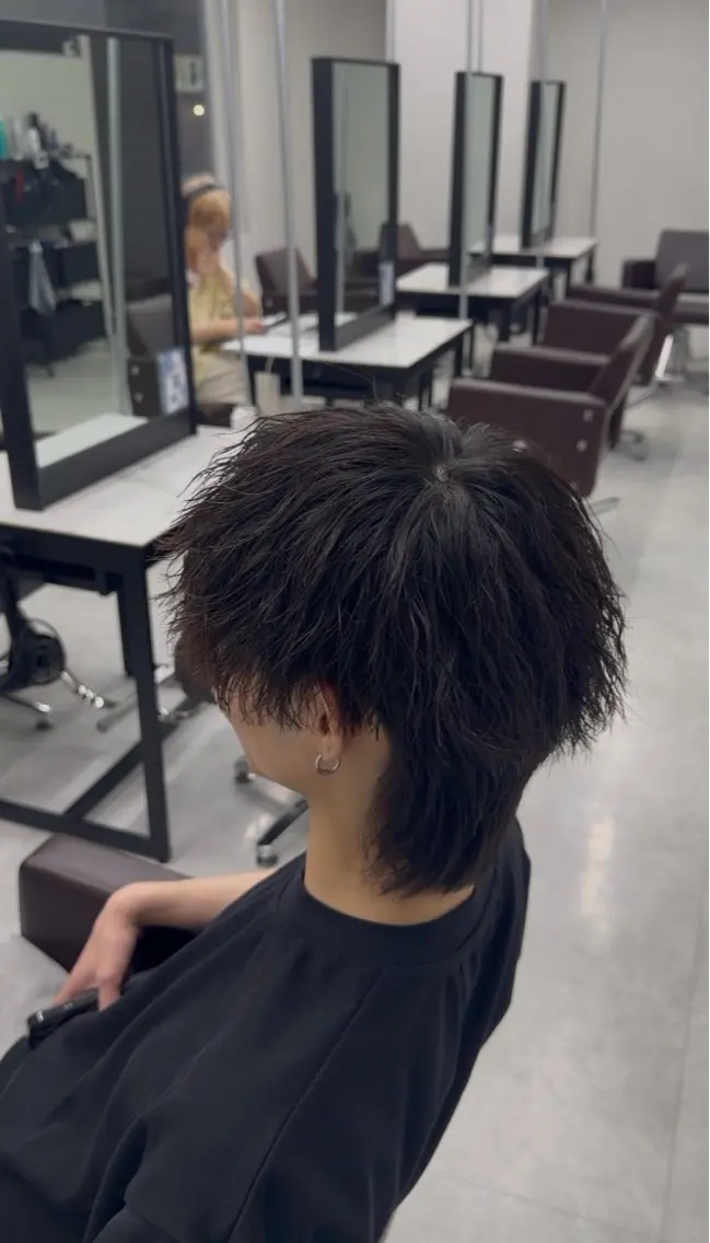 ミディアム パーマ メンズ カット パーマ メンズパーマ特化/ AOTOのヘアスタイル