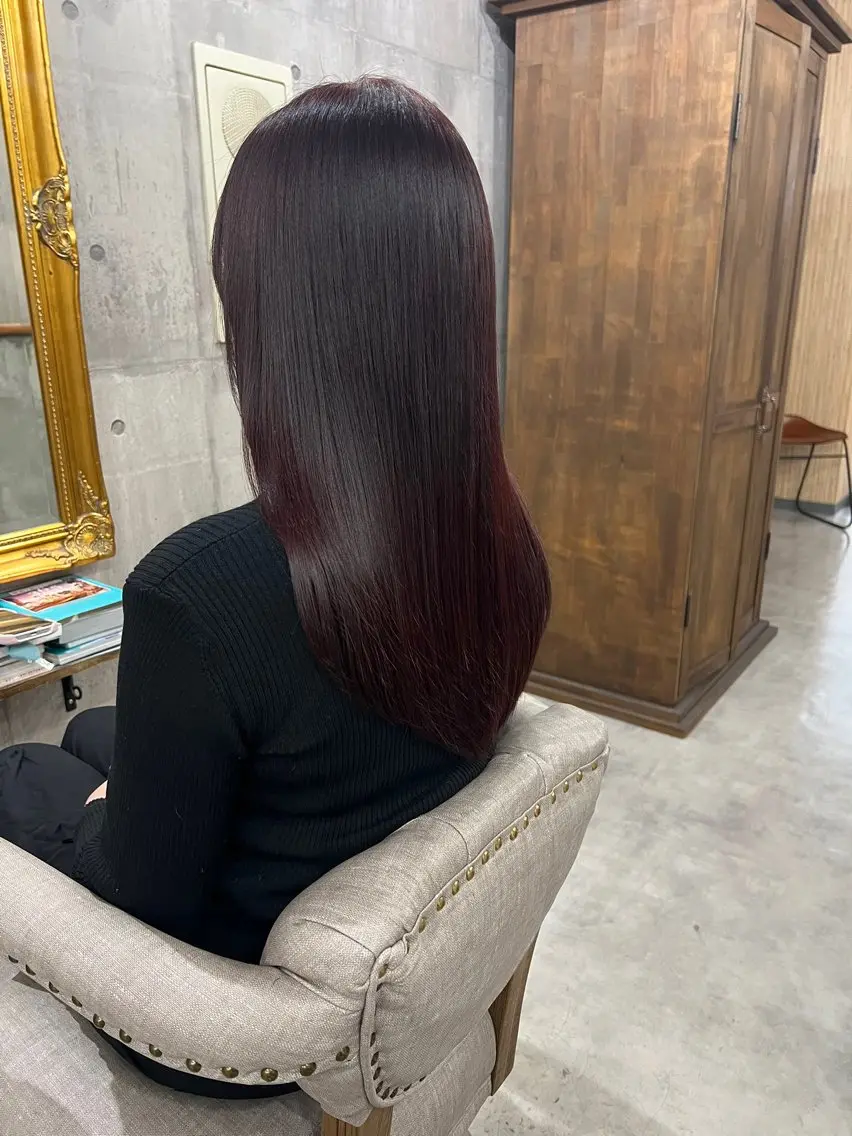 ミディアム カラー ヘアカラー トリートメント レイヤー/髪質改善 /山永圭介のヘアスタイル