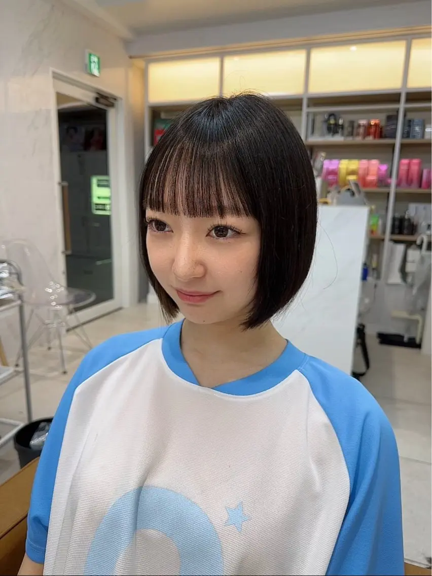 ショート 大人可愛い顔周り・ 縮毛矯正/ショウのヘアスタイル