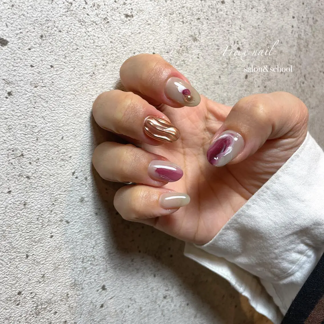 ネイル ハンドネイル ハンドケア freex nail /ニュアンス/個性派のネイルデザイン