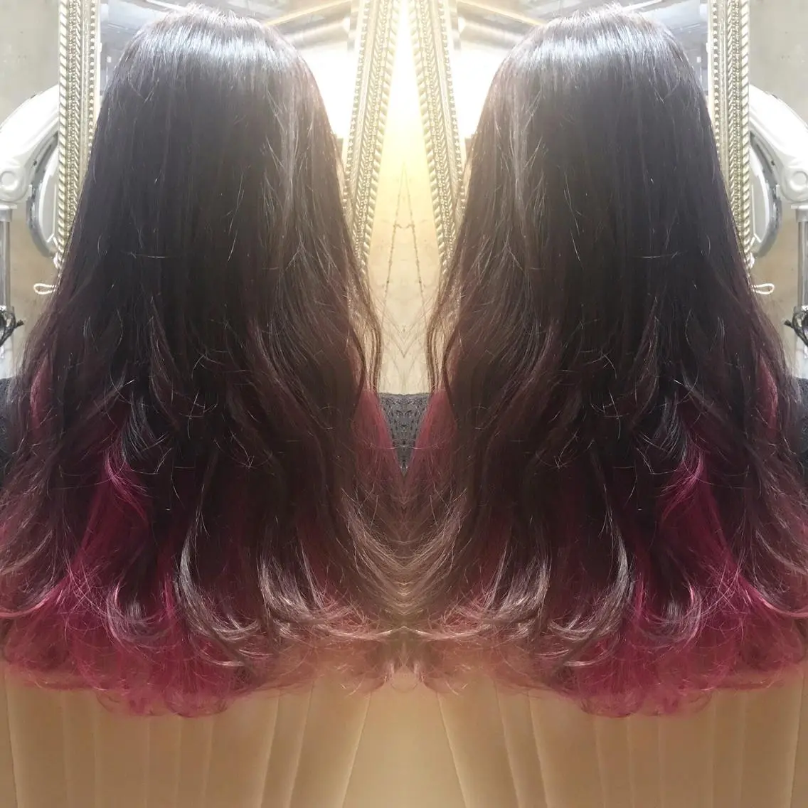 ロング カラー パーマ ヘアアレンジ メンズ キッズ ネイル マツエク・マツパ メンズインナーカラー インナーカラー サロンドミルク 原宿のヘアスタイル