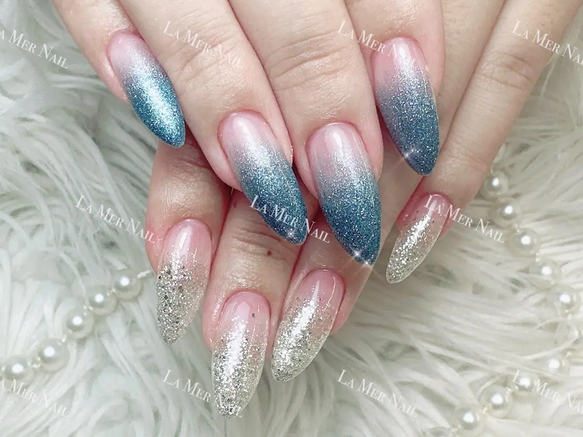 Hand】🎗ジェルオフ有り🎗ワンカラー/ラメグラデーション💗の写真