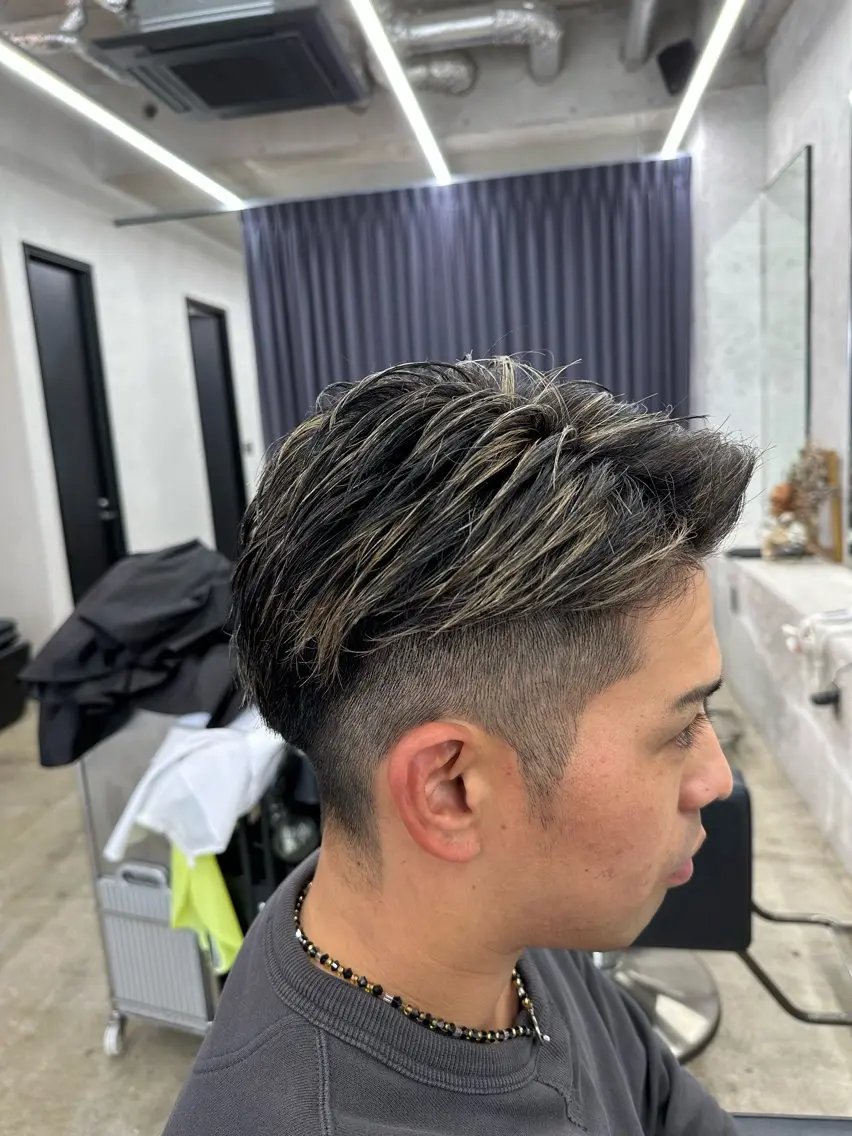 [5月限定クーポン⭐︎]メンズカット＋ホワイトメッシュの写真