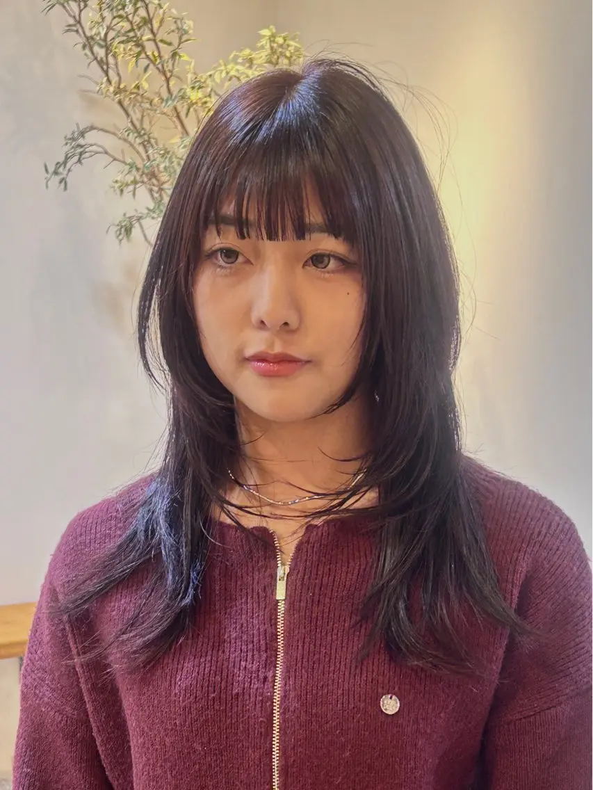 ミディアム カラー カット ヘアカラー トリートメント ナチュラル大人っぽい スタイル　MAORIのヘアスタイル