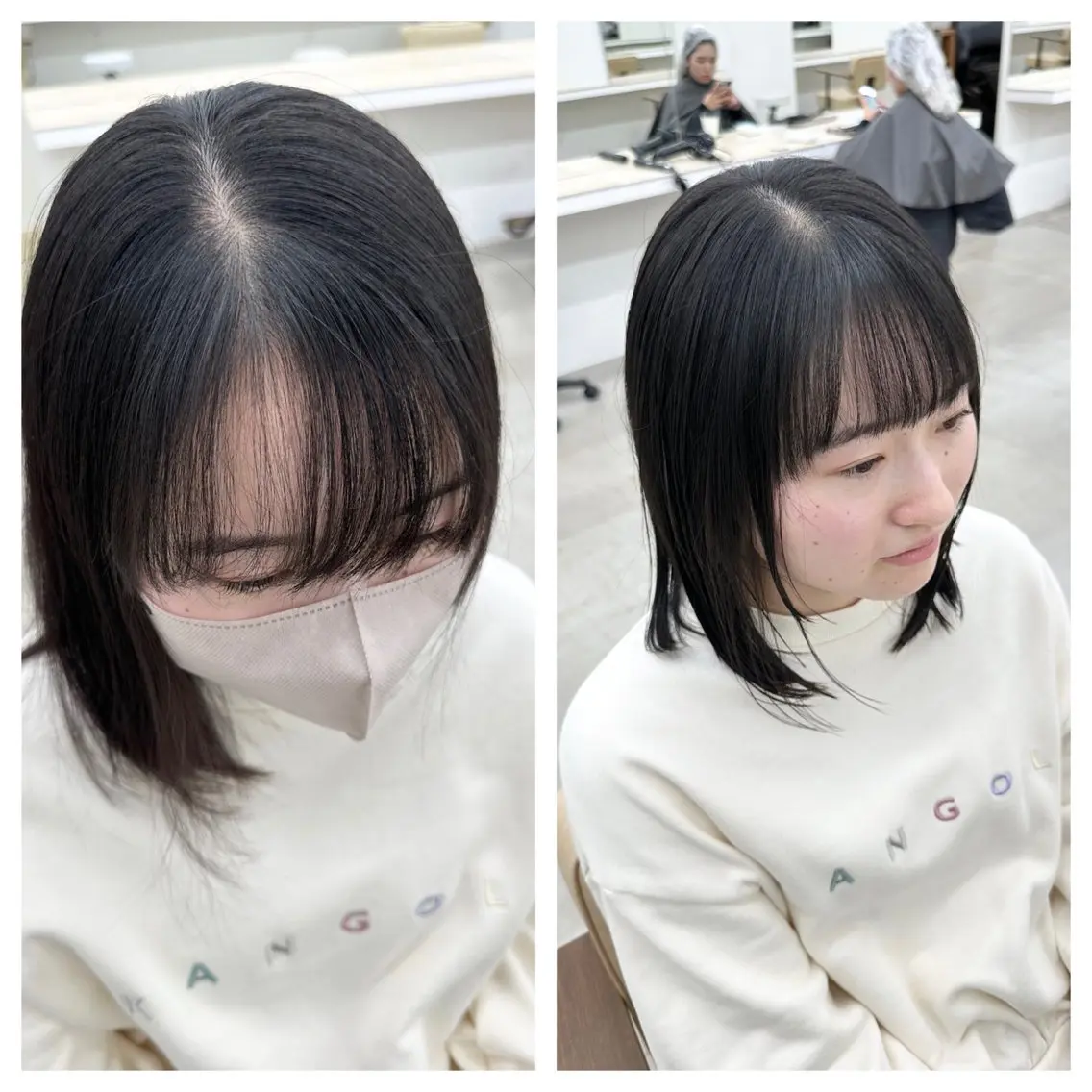 ✨SNSで話題✨前髪の割れ解消クロスパーマ+前髪カット✂️の写真