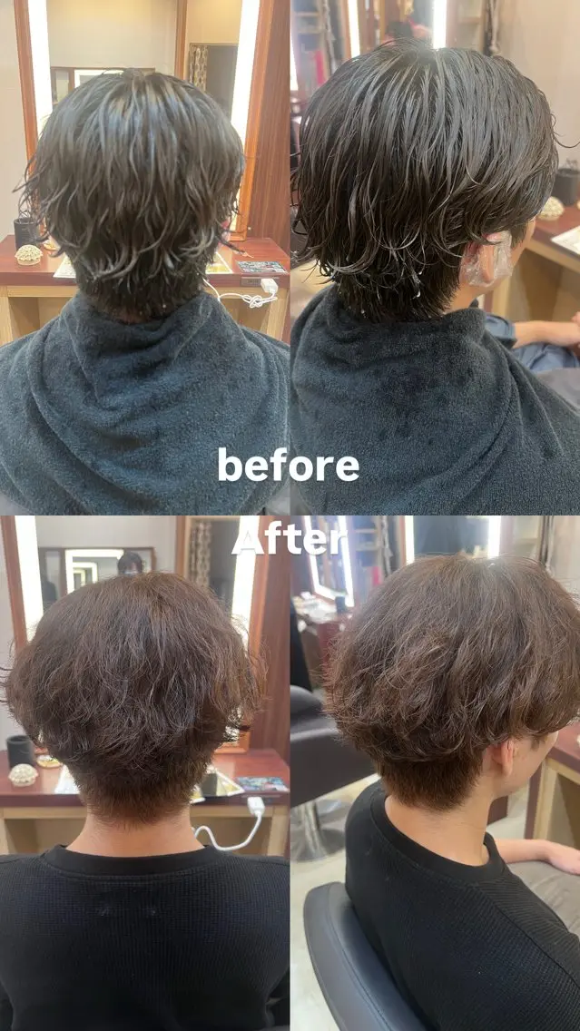 カラー メンズ 黒髪 ブラウンカラー ヘアカラー トリートメント 🎀艶モテカラー🎀 志織のヘアスタイル