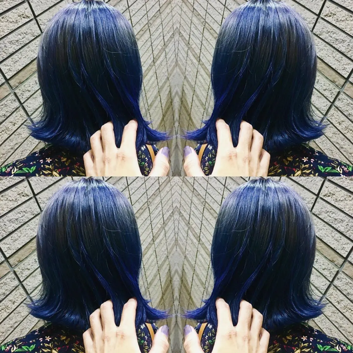 ショート カラー アッシュ ブルーカラー ブルーアッシュ ハイライトカラー ハイライト カット ヘアカラー ブリーチ/バレイヤ ージュ川端裕司のヘアスタイル
