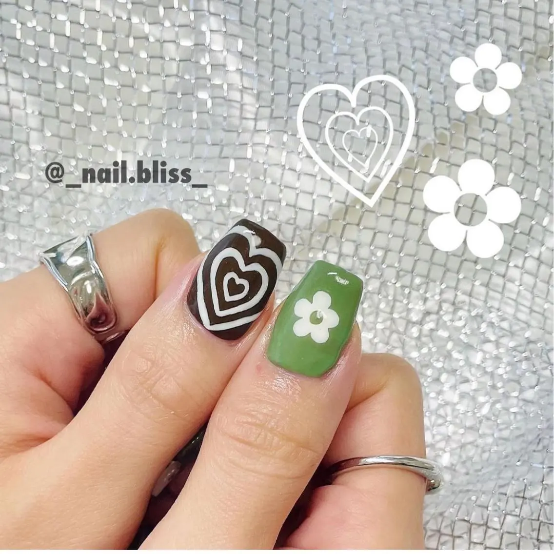 ネイル ハート ハンドネイル NAIL BLISSのネイルデザイン