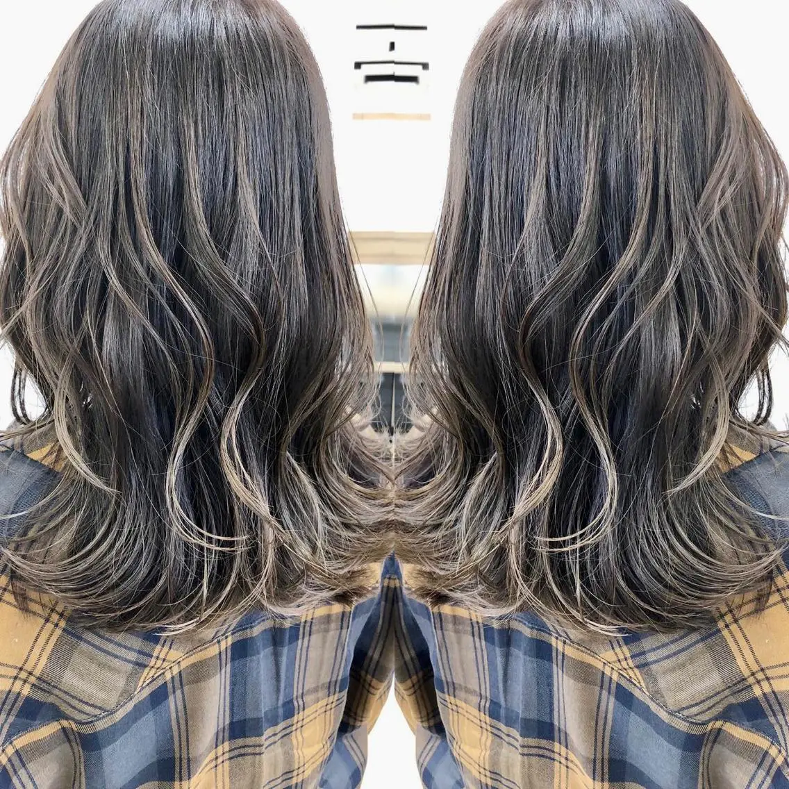 ミディアム カラー カット ヘアカラー トリートメント 天野 涼のヘアスタイル