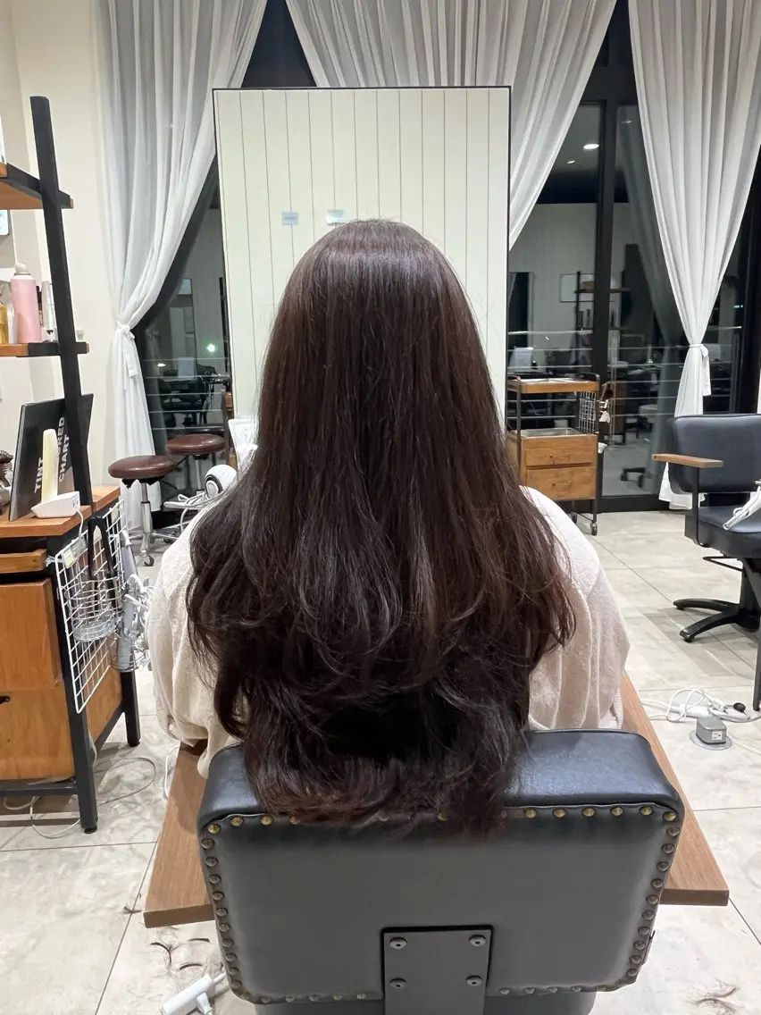 ロング ハイレイヤー レイヤーカット ロング 坂口 友莉香のヘアスタイル