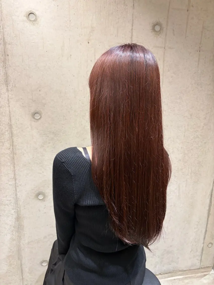 ロング ヘアカラー トリートメント 中尾 妃萌那のヘアスタイル