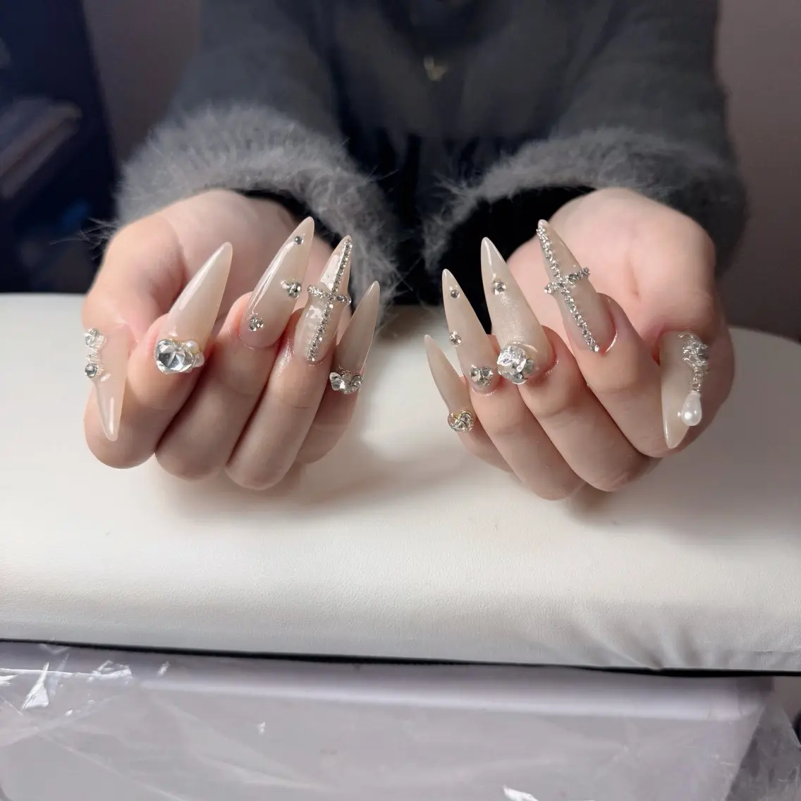 ネイル チークネイル フレンチネイル グラデーション 韓国ネイル マグネットネイル Hana Nailのネイルデザイン