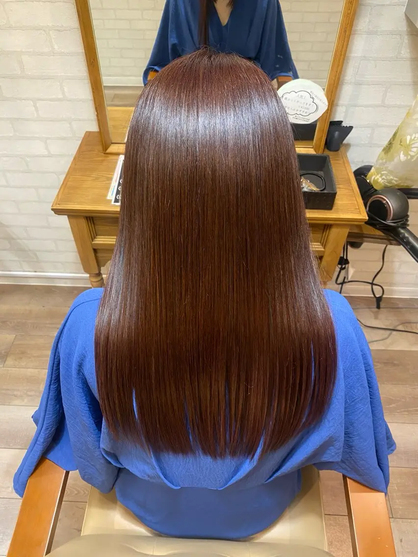 ロング カラー ヘアカラー トリートメント ヘッドスパ Aujuaソムリエ 🎨‎♡HARUのヘアスタイル