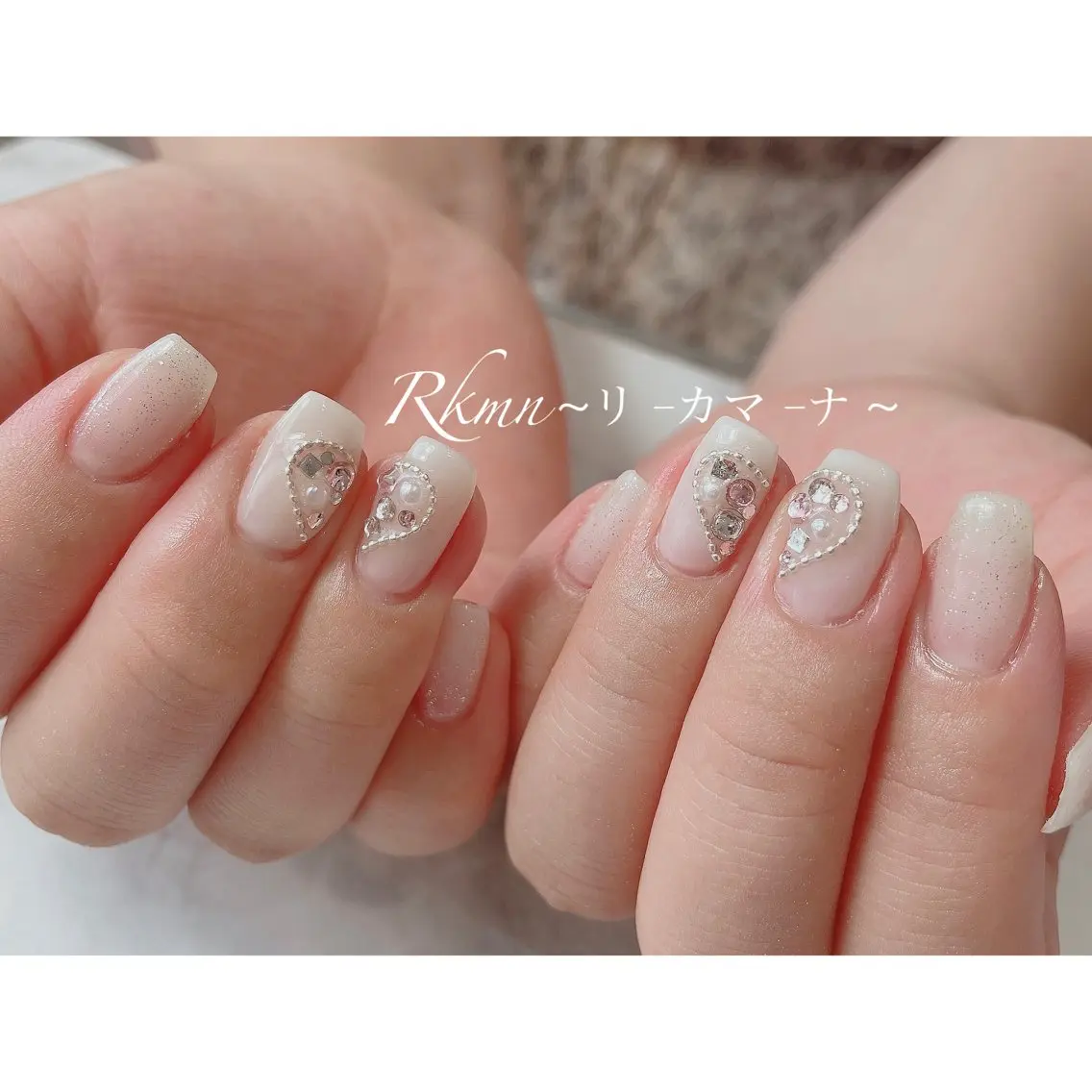 ネイル アートネイル ハート ラメ(グリッター) 春ネイル ハンドネイル フットネイル ハンドケア Rkmn ~リ-カマ-ナ~のネイルデザイン
