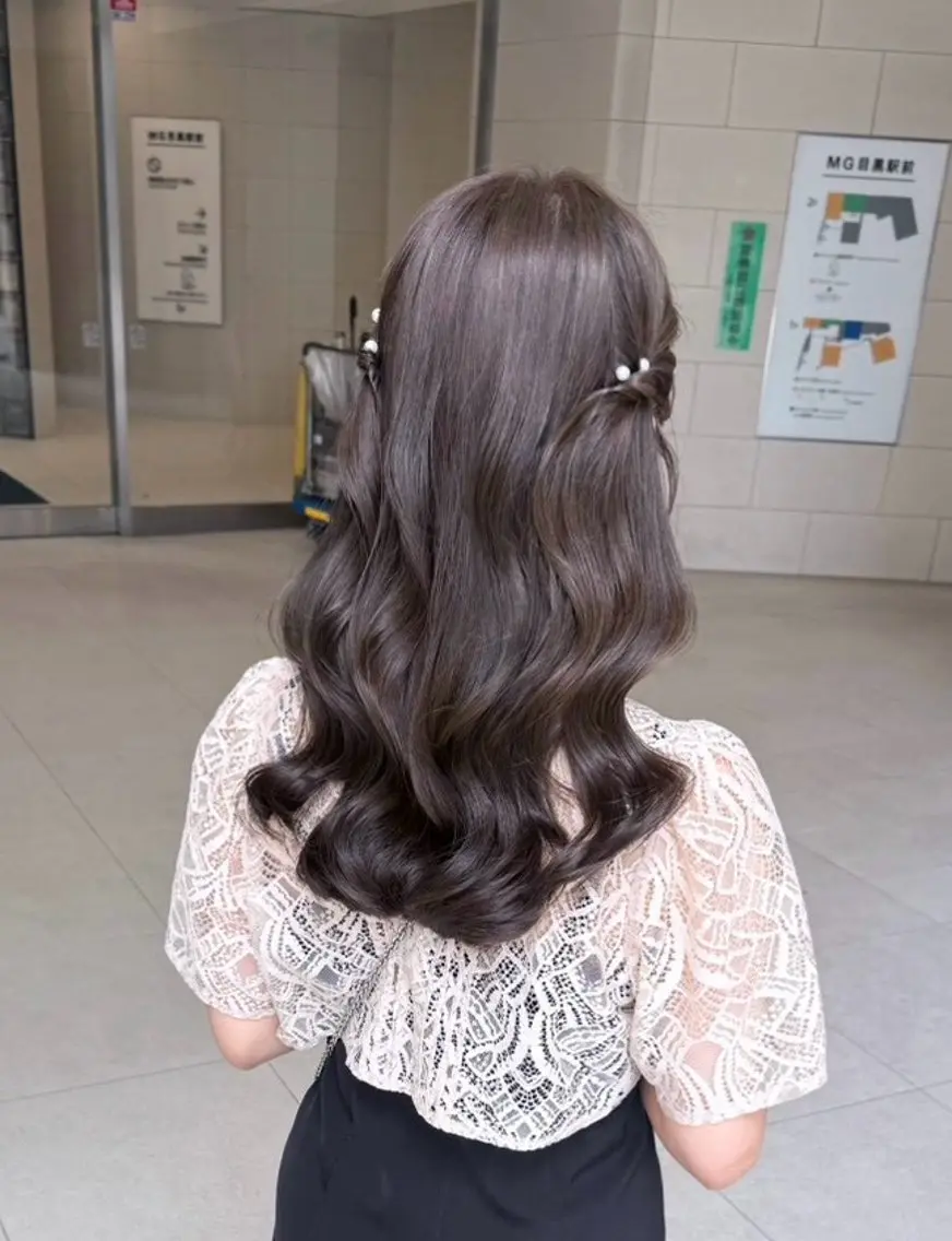 ヘアアレンジ ハーフアップ ヘアセット 再現性重視ショート/ レイヤー/ヘアセットのヘアスタイル