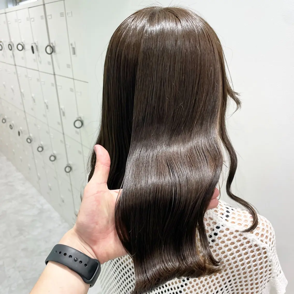 セミロング カラー ヘアカラー トリートメント ヘッドスパ ヘアセット 韓国風ベージュ🤎 赤みなし🌿横浜🤎のヘアスタイル