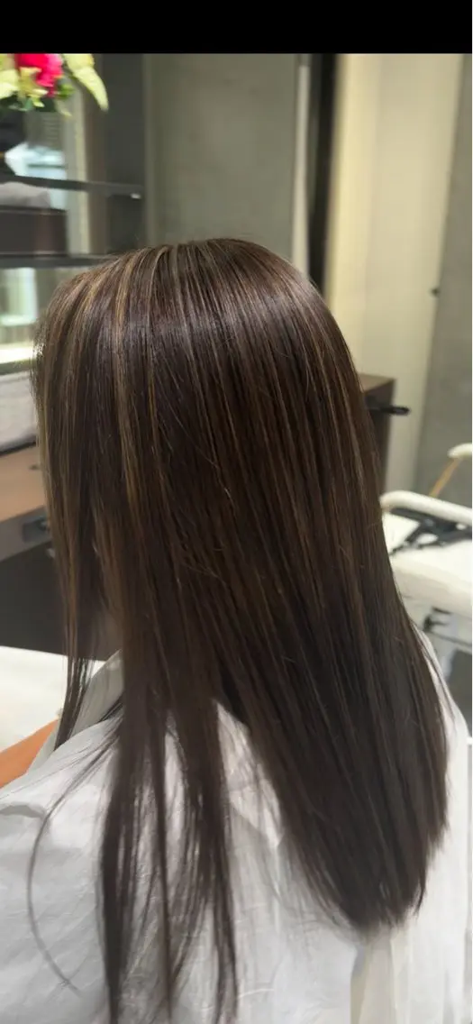 セミロング カラー ハイライトカラー ハイライト レディースモデル募集 ✨辻 日向のヘアスタイル