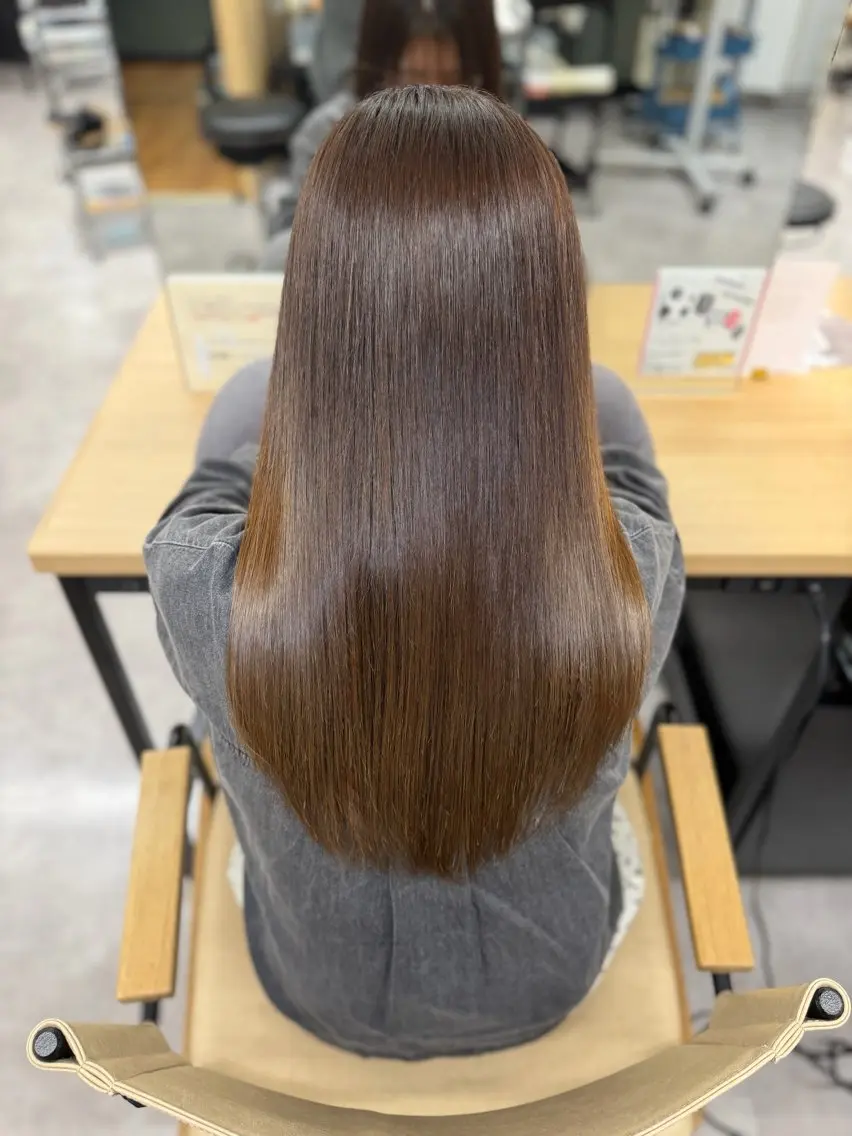 ロング 縮毛矯正 縮毛矯正 京谷 日向のヘアスタイル