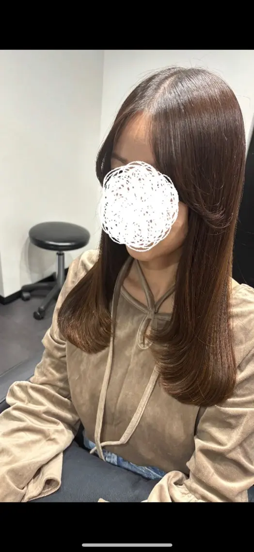 セミロング 顔周りカット レイヤーカット 福島 菜摘のヘアスタイル