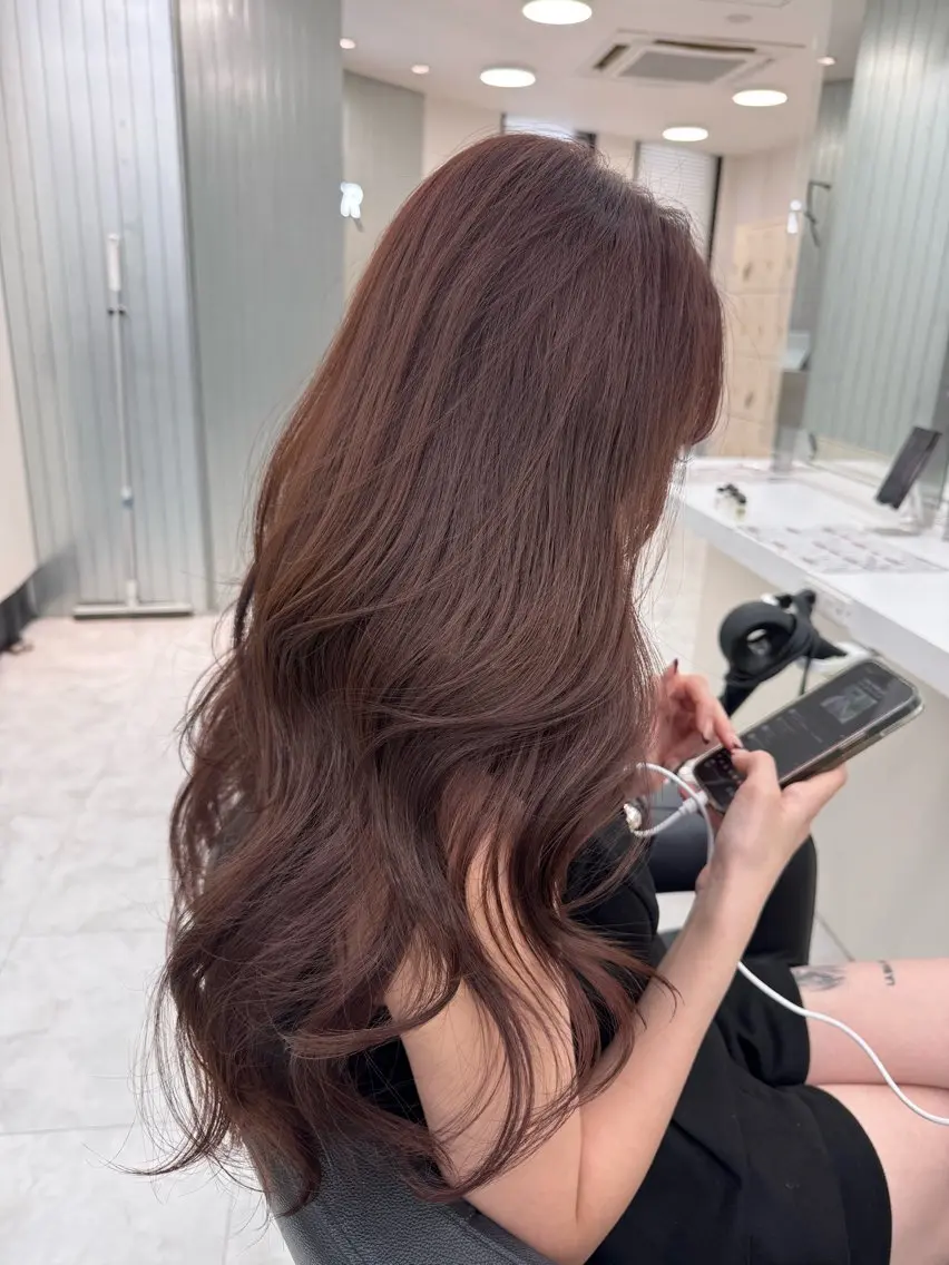 ロング カラー カット ヘアカラー トリートメント 🪽天神/うる艶 /トレンドヘア🪽のヘアスタイル