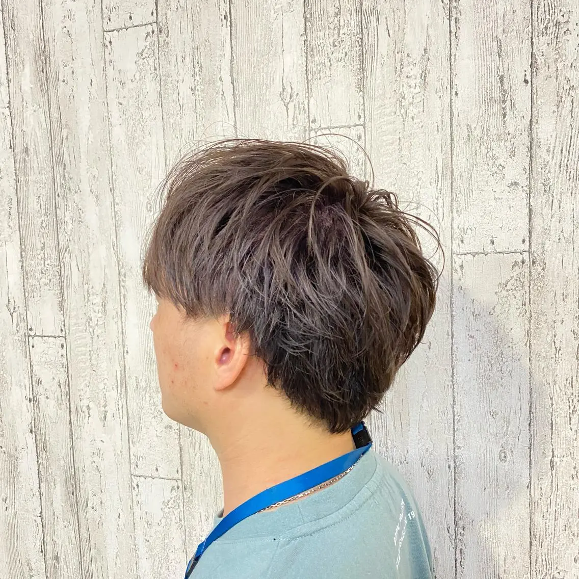 ミディアム メンズ メンズハイライト ハイライト 勝河 怜楊のヘアスタイル