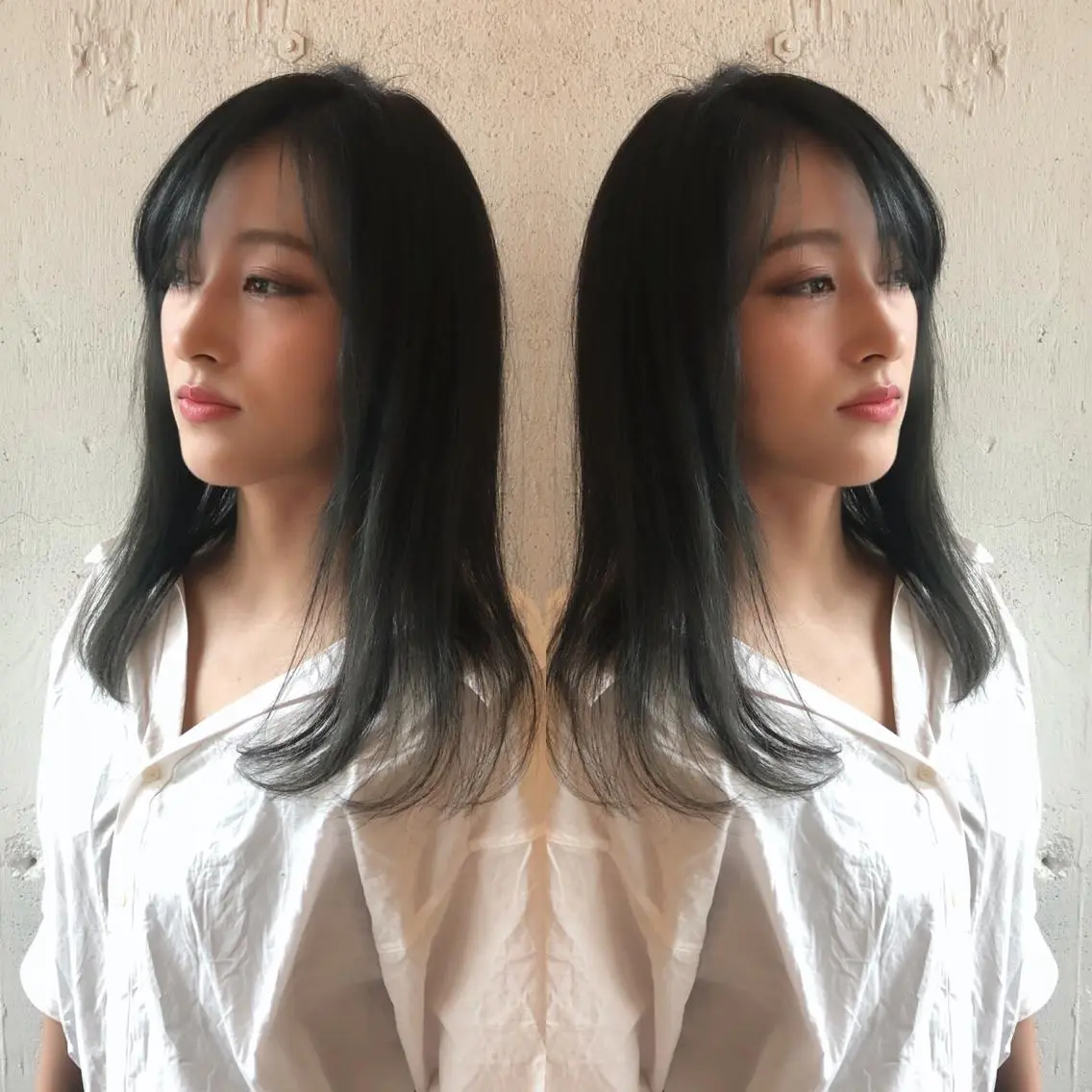セミロング あらき ちさとのヘアスタイル