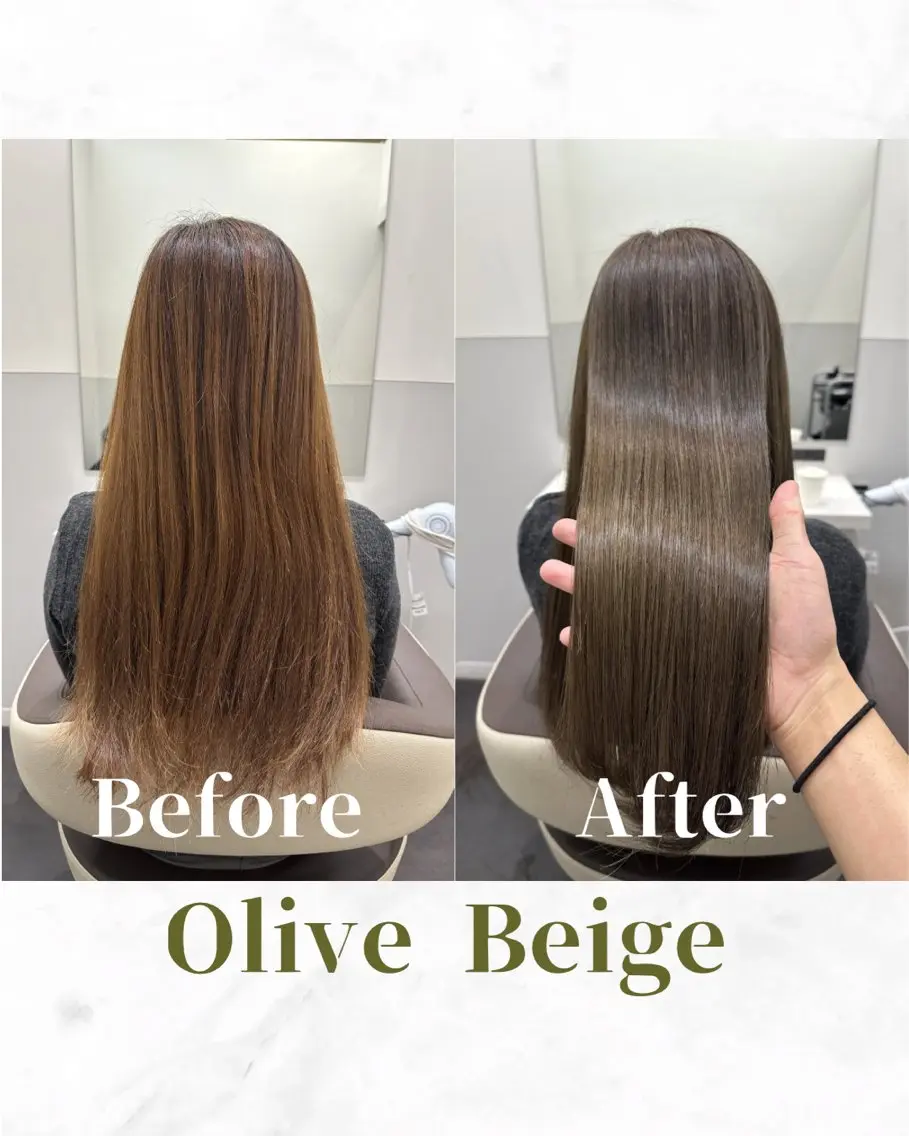 ロング カラー ベージュカラー ケアカラー 透明感カラー グレージュ オリーブベージュ カット ヘアカラー トリートメント 【美髪矯正 /髪質改善】RINのヘアスタイル