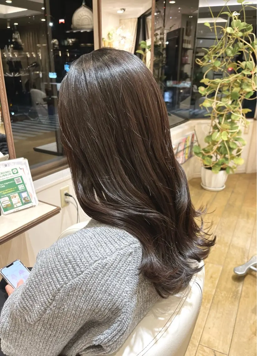ロング カラー ブラウンカラー 透明感カラー 大貫怜司のヘアスタイル